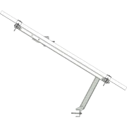 AL340 2-Panel solar frame - side view