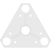 AP-AL220-HF1 Aluminium roof tower spigot headframe top view
