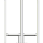 APAC AL220 Twin-Sector headframe double pole mounts - Front View
