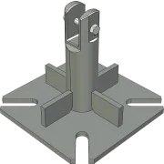 S400 Billet Base Plate for AL220 and AL340 towers - Isometric