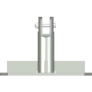 S600 billet base plate for AL220 and AL340 tower series - Front View