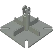 S600 billet base plate for AL220 and AL340 tower series - Isometric View