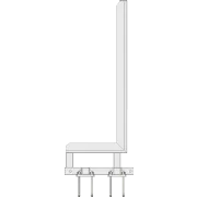 Enclosure mounting bracket for APAC AMT, side view