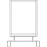 Enclosure mounting bracket for APAC AMT, front view
