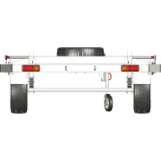AMT Alloy Modular Technologies Trailer Base Chassis Single Axle - Rear View