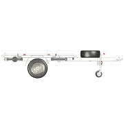 AMT Alloy Modular Technologies Trailer Base Chassis Single Axle - Side View