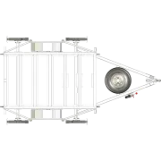 AMT Alloy Modular Technologies Trailer Base Chassis Single Axle - Top View