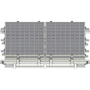 Four panel solar frame slide out - front view