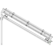 Four panel solar frame slide out - side view