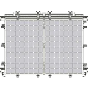 Four panel solar frame slide out - top view