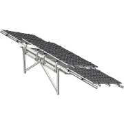Four panel solar frame slide out - rear perspective view