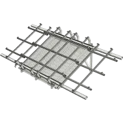 Four panel solar frame slide out - perspective view no panels
