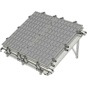 Four panel solar frame slide out - perspective stowed view