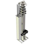 APAC Electric Winch Up Retractable Mast 8m extended - perspective view no rotator