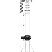 APAC Electric Winch Up Retractable Mast 8m extended - front view no rotator