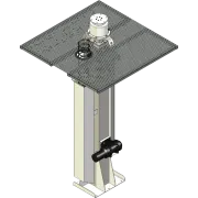 Aluminium Isolation Screen for Winch-raised retractable masts - complete assembly