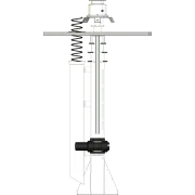 Aluminium Isolation Screen for Winch-raised retractable masts - front view