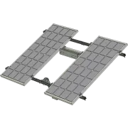 AL340 2-Panel solar frame - no tower perspective view