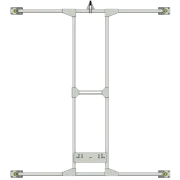 AL340 shipping container mounting interface bracket - front view