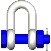 D-Shackle with Bolt and Split Pin - Front View