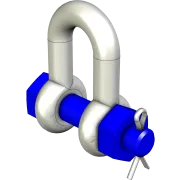 D-Shackle with Bolt and Split Pin - Perspective View
