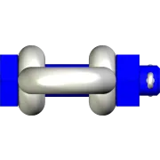 D-Shackle with Bolt and Split Pin - Top View