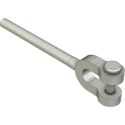Turnbuckle with D-Shackle endings galvanised rigging screw style - perspective view
