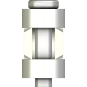 Turnbuckle with D-Shackle endings stainless style - end view