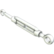 Turnbuckle with hook and eye galvanised or stainless - perspective view