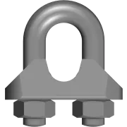 Wire Rope Grip galvanised or stainless - front view