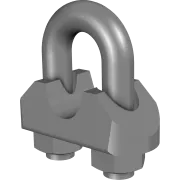 Wire Rope Grip galvanised or stainless - perspective view