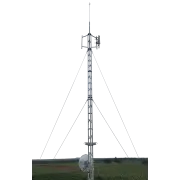 9m aluminium lattice tower roof mounted