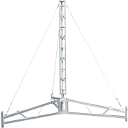 4m AL220 hinged tripod tower self-guyed hinged mast