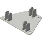 AL-AL340-HBP-S600 Hinging base plate - isometric view