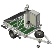 APAC AMT Trailer with 2-Panel solar enclosure electric winch-up mast
