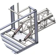 HCT shipping container tower - lifting mechanism isometric view