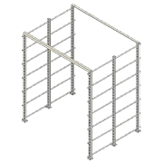 Aluminium board rack 2 rows