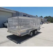 rear angled view of surf lifesaving gear and equipment trailer