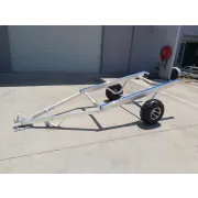 Aluminium IRB flood boat trailer side view