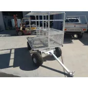 Front view of surf lifesaving beach trolley