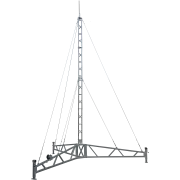 8m AL220 hinged tripod tower self-guyed hinged mast