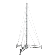 11m AL220 portable tripod tower hinged mast self-guyed