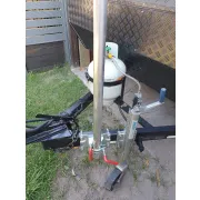 TR76 telescopic pole mounted on caravan drawbar
