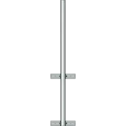 APAC GM76W Galvanised Steel Wall Mount Mast, 76 mm Pole, 2m - Front View (AP-WM-GM76W-2)