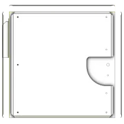 AES Stainless Enclosure 800x800x400 with Vent and Sunshield - Front View