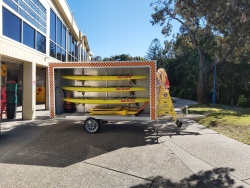 surf life saving beach arena, aluminium surf trailer