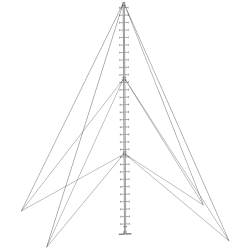 climbable pegged aluminium monopole guyed mast