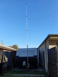 telescopic mast, drawbar mount. communications, antennas. vehicle