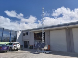 APAC Hinged communications skid, 3m, 7m, 10m, skid mounted mast. Queensland, mining, telstra