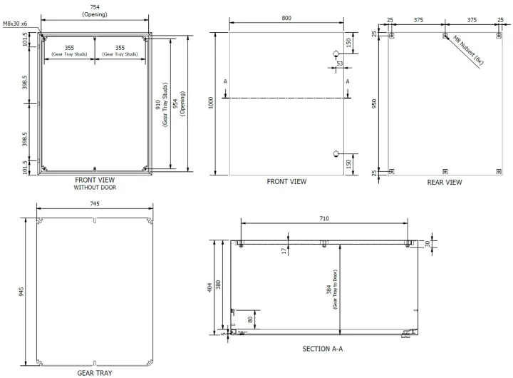 SS1000x800x400 CAD Drawing